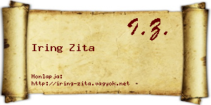 Iring Zita névjegykártya